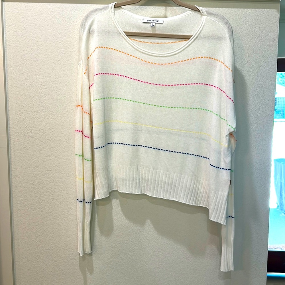 Peace Love World Light Sweater